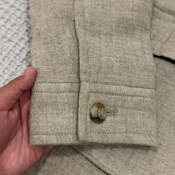 Madewell Clairmont Crop Jacket Women’s S Wool Blend Oversized Barn Jacket Beige - Picture 7 of 15